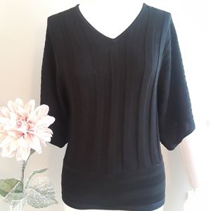 (NY & CO) Black Kimono Sleeve Sweater Ribbed
